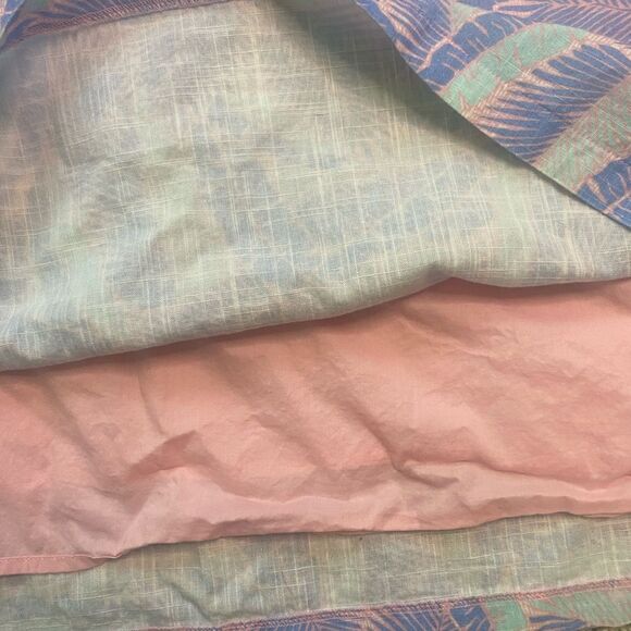 Vineyard Vines Hibiscus Print Island Palm Cotton Off The Shoulder Mini Dress - Picture 6 of 7